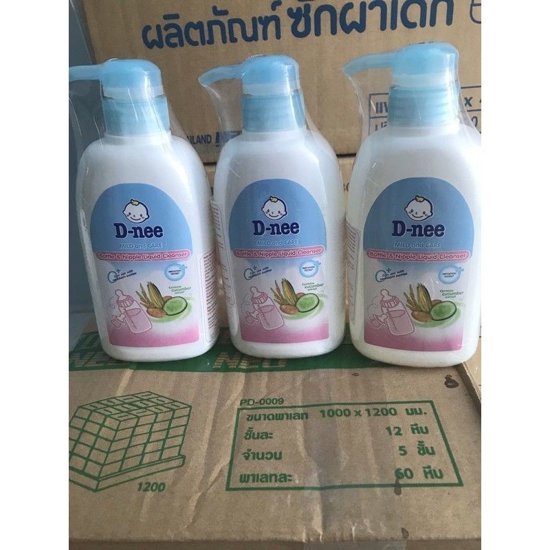 [Tem Đại Thịnh]  Nước rửa bình sữa và trái cây Dnee Thái Lan chai 500ml