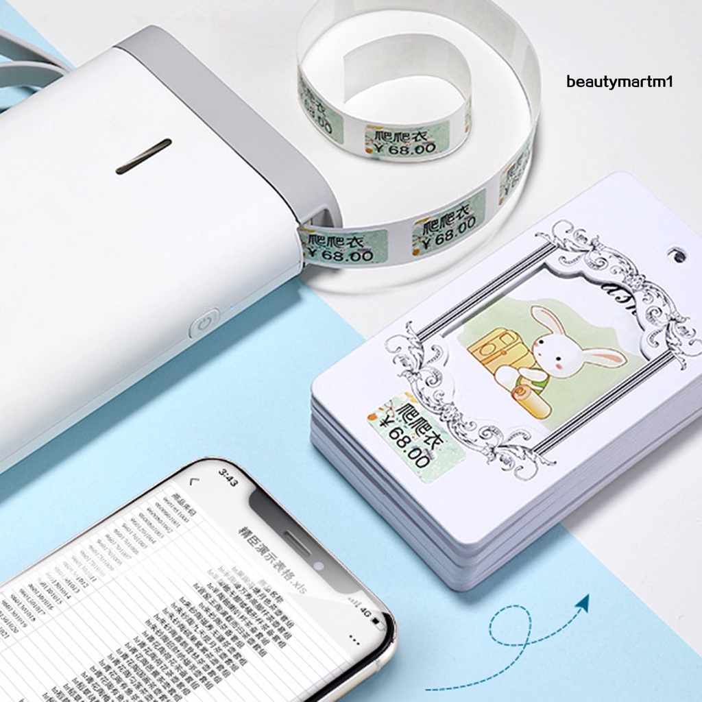 Máy In Nhiệt Mini Kết Nối Bluetooth Tự Động Bằng Kim Loại