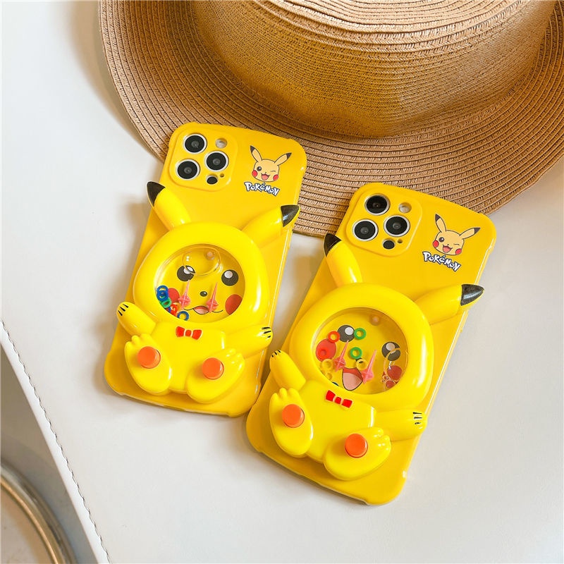 Ốp Điện Thoại Hình Máy Chơi game Ba Chiều Pikachu Cho Iphone 7 / 7plus / 8 / 8plus / x / xs / se / xr / 11 / 12 / 13 / pro / max