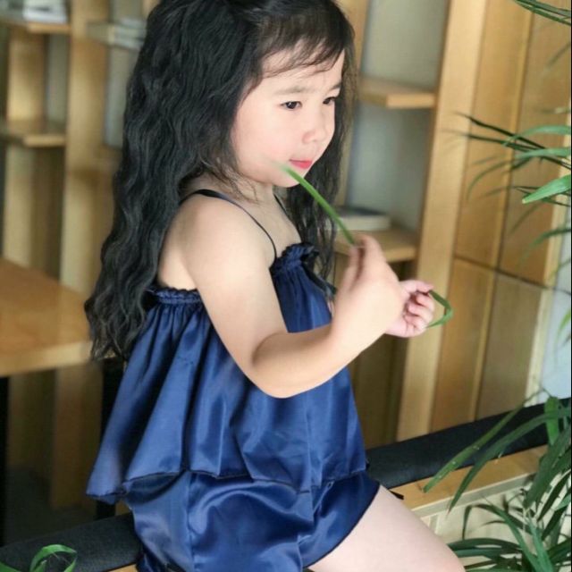 Bộ lụa 2 dây cho bé