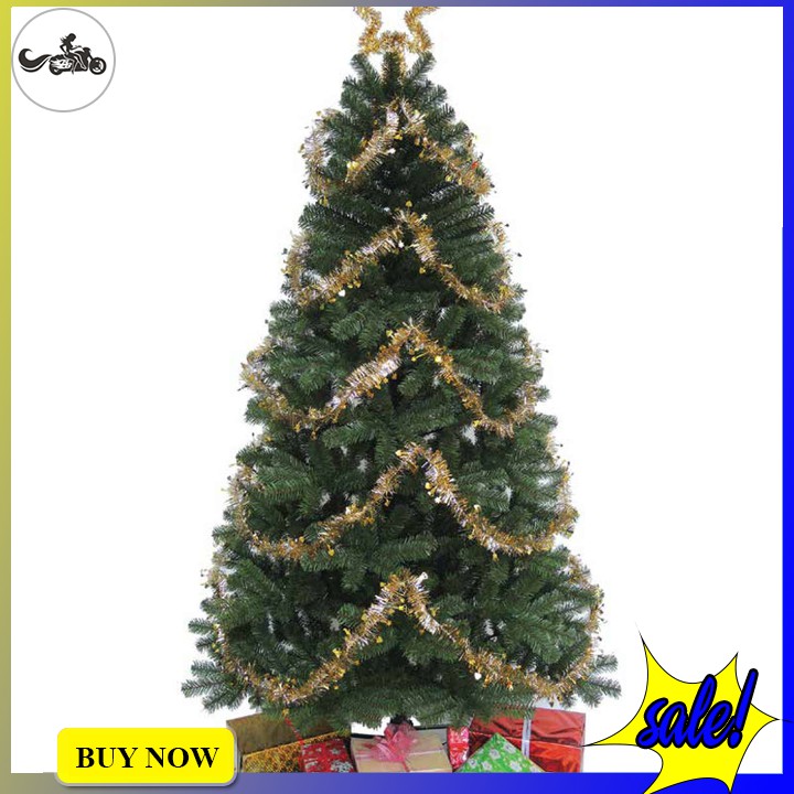 Cây thông noel cao 3m chân sắt tán dày sum suê tặng kèm 8 dây kim tuyến và ngôi sao đỉnh