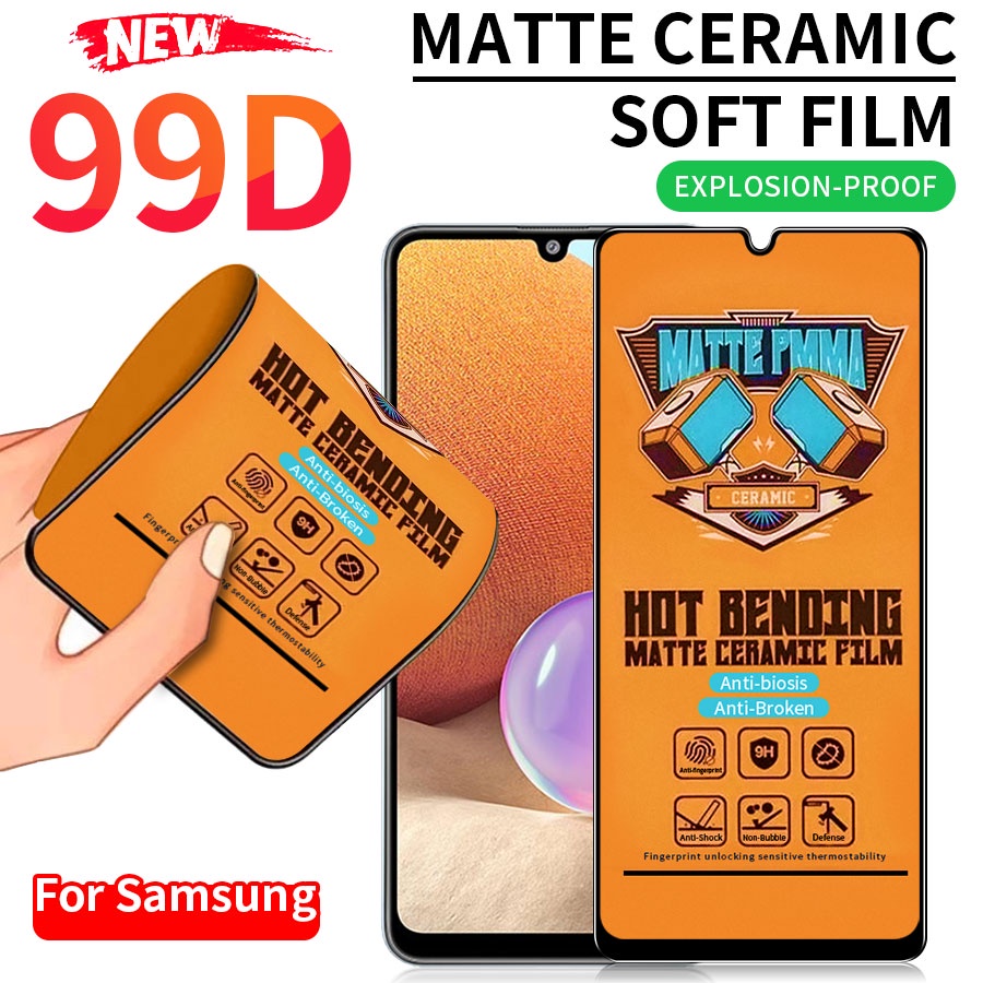 PMMA kính cường lực Nhám Full Màn Chống Vân Tay dẻo Samsung Galaxy S20 Fe A22 A01 A11 A31 A51 A71 A12 A32 A42 A52 A72 A10 A20 A30 A50 A70 A10S A20S A30S A50S A21S A02S Note 10 Lite
