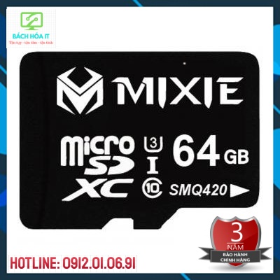 Thẻ nhớ Micro SD Mixie 32G,64G chuyên dùng cho camera wifi, chính hãng, bảo hành 3 năm