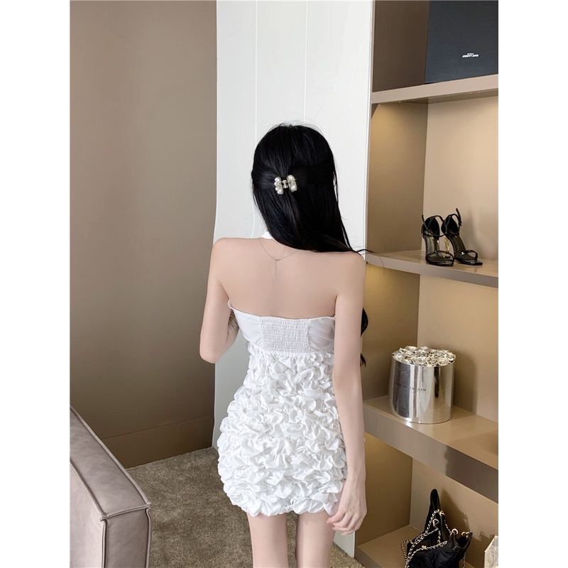 Đầm Sát Nách Ôm Hông Thiết Kế Cánh Hoa Rỗng Kiểu Âu Mỹ Thời Trang Mùa Thu 202