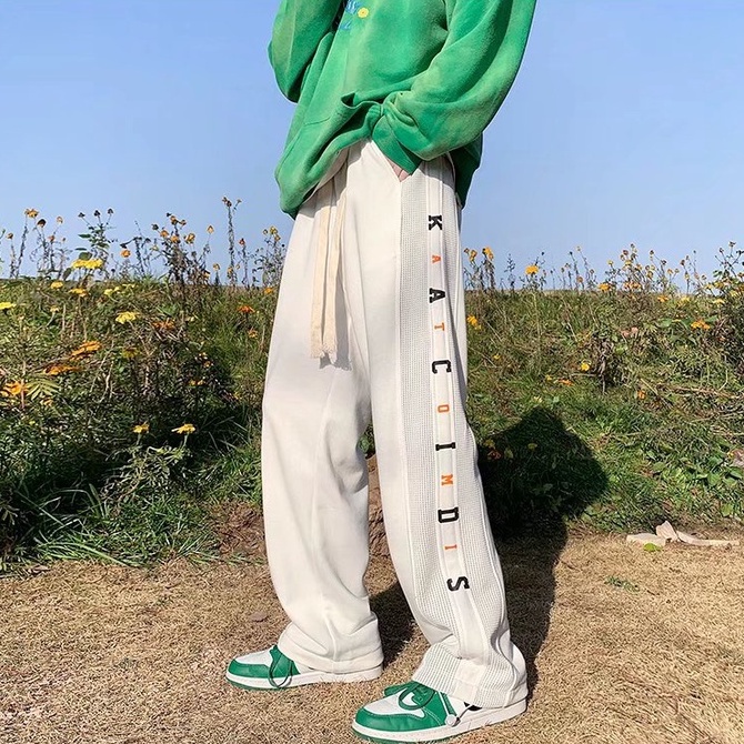 Quần Dài Nam Thể Thao Ống Suông Họa Tiết Kẻ Sọc Thời Trang Hàn Quốc Cho fashion unisex quần ống suông bigsize jogger nam simple quần jogger nữ
