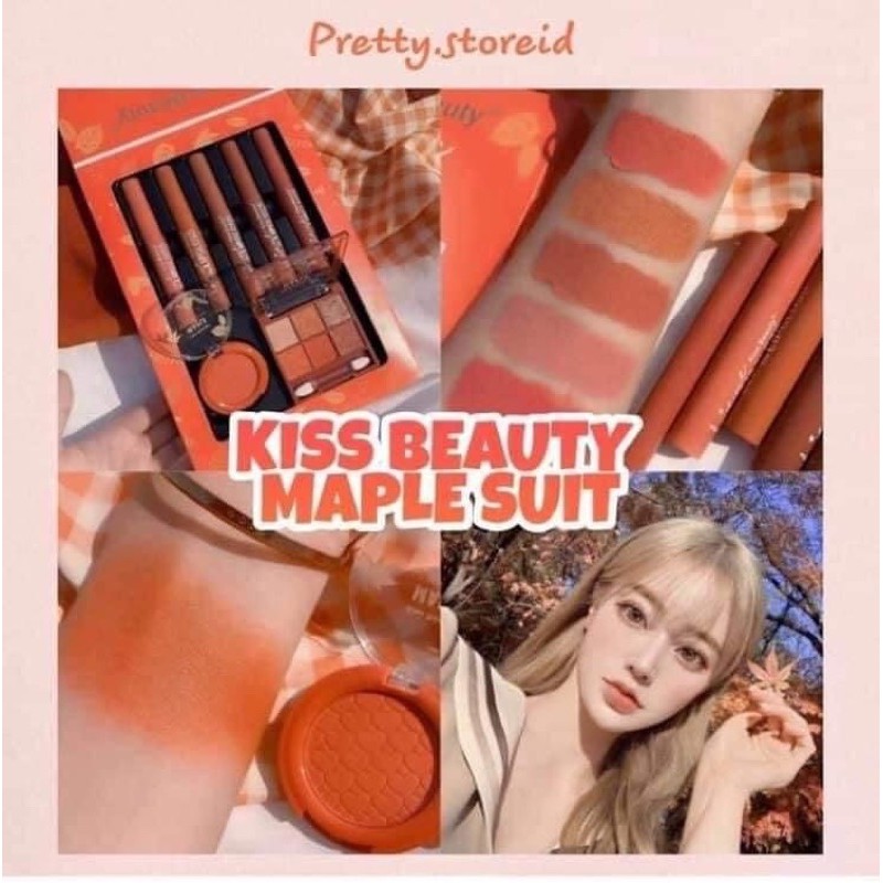 Set Kiss Beauty Maple Suit 7 món makeup