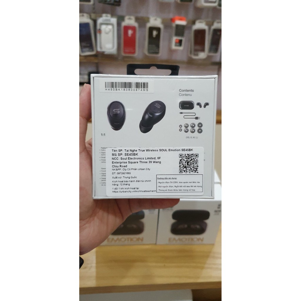 TAI NGHE BLUETOOTH MINI 2 TAI SOUL EMOTION SE45BK TRUE WIRELESS