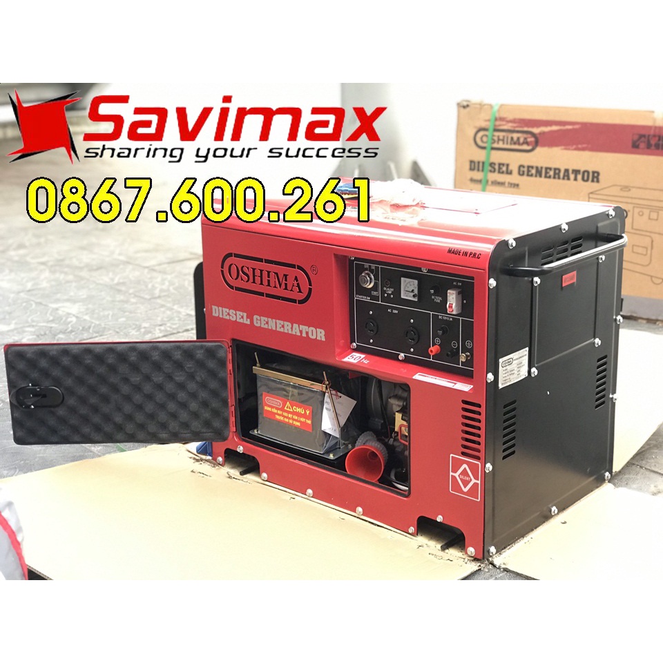 Máy phát điện chạy dầu 7kw Oshima 8500-GIÁ SỐC