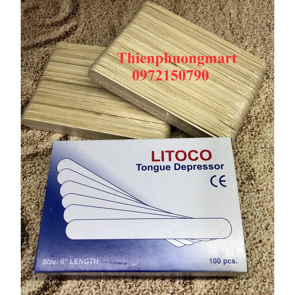 Que Đè Lưỡi LITOCO Hộp 100 Que