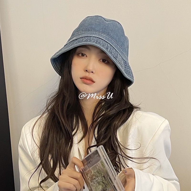 Nón Tai Bèo Vải Denim Chống Nắng Kiểu Hàn Quốc Dễ Phối Đồ Cho Nữ