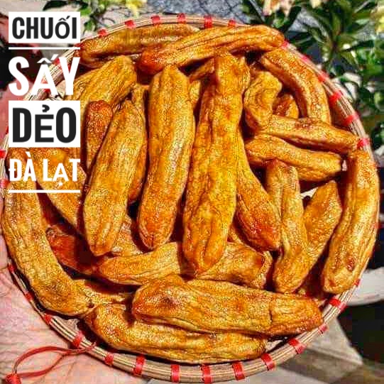 Chuối Sấy Dẻo Đà Lạt Không Đường Lon 500Gr