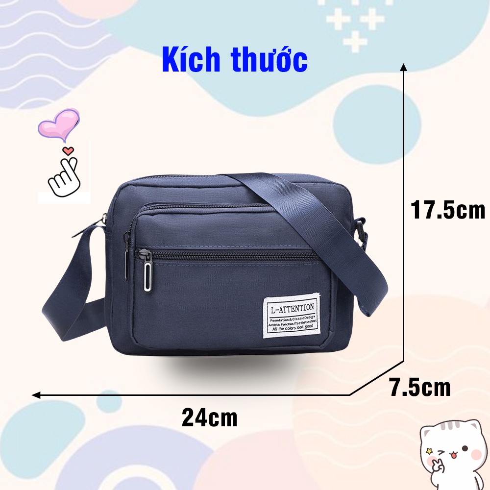 Túi Đeo Chéo Nam Đi Học, Túi Đeo Chéo Nữ Đi Chơi Chất Liệu Vải Canvas Có Khả Năng Chống Nước Hot Trend 2022 Arhi Shop