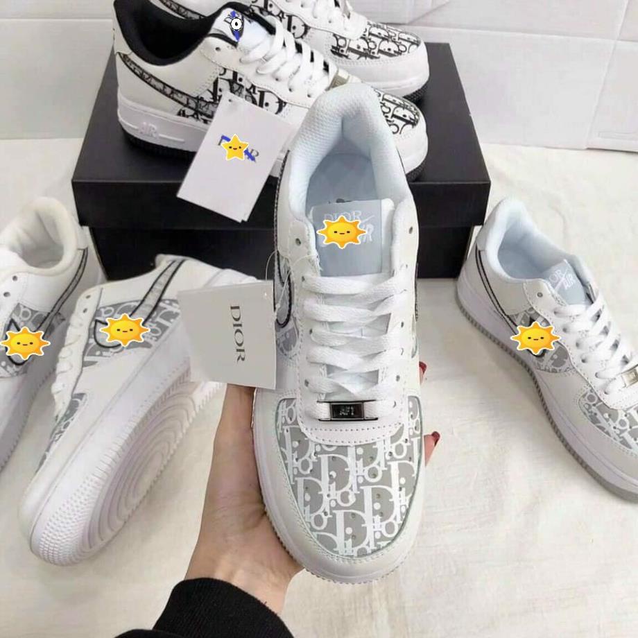 Giày thể thao AF1 Giày sneaker air  force 1 đế đen đế xám AF Hot trend FullBoxbill