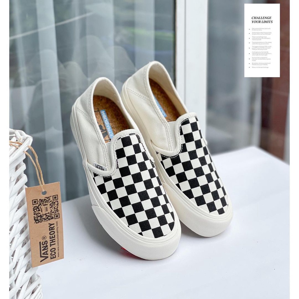 Giày Thể Thao Nam Nữ Giá Rẻ, Giầy Vans Caro Slip On Trắng Đen, Giày Vans Vault Old Skool Vải Cao Cấp | BigBuy360 - bigbuy360.vn