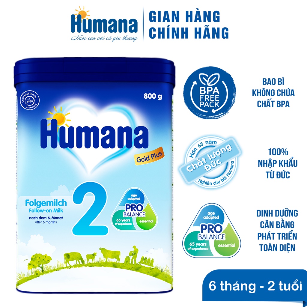 Sữa Bột Humana Gold Plus 2 ( 650g )