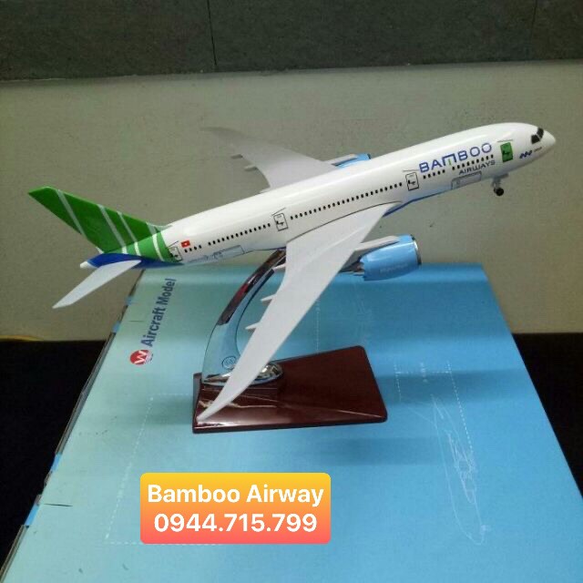Bamboo Airway 28cm Mô Hình Máy bay Kim Loại