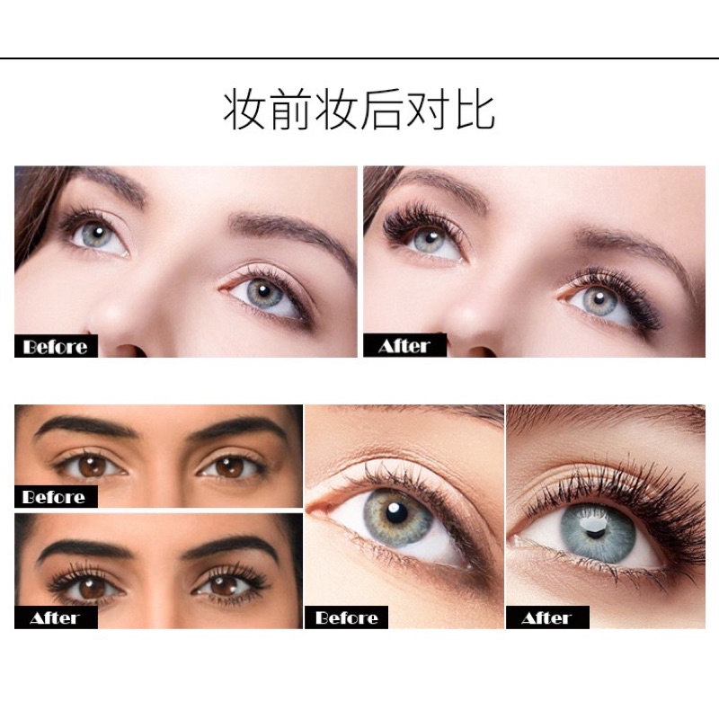 Mascara Làm Cong &amp; Dày Mi Không Lem, Lâu Trôi Cao Cấp 4D Rich Mascara Thick Long