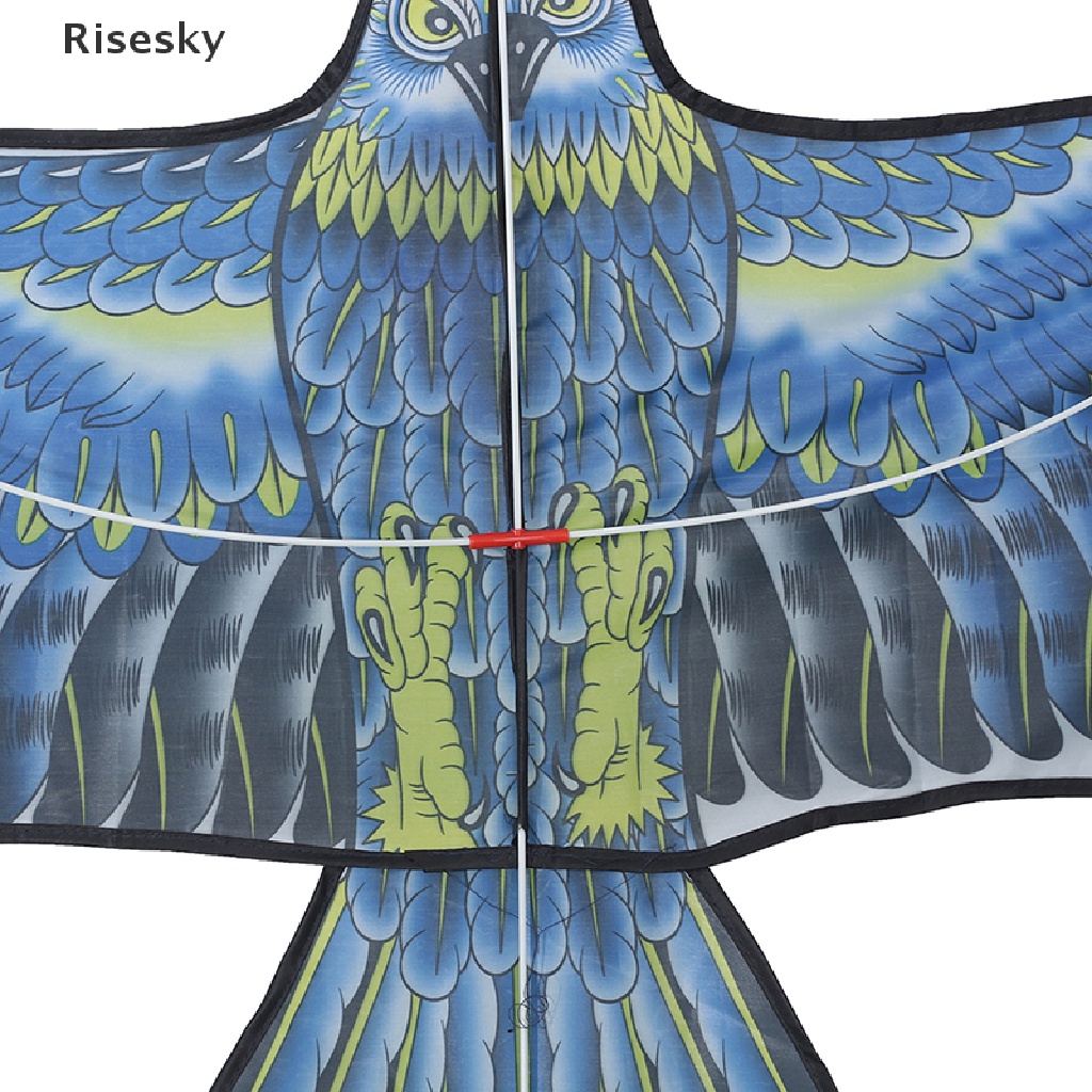Risesky Kids 1.2m Flat Eagle Kite 100M Kite Line Children Flying Bird Kites Outdoor Toy new