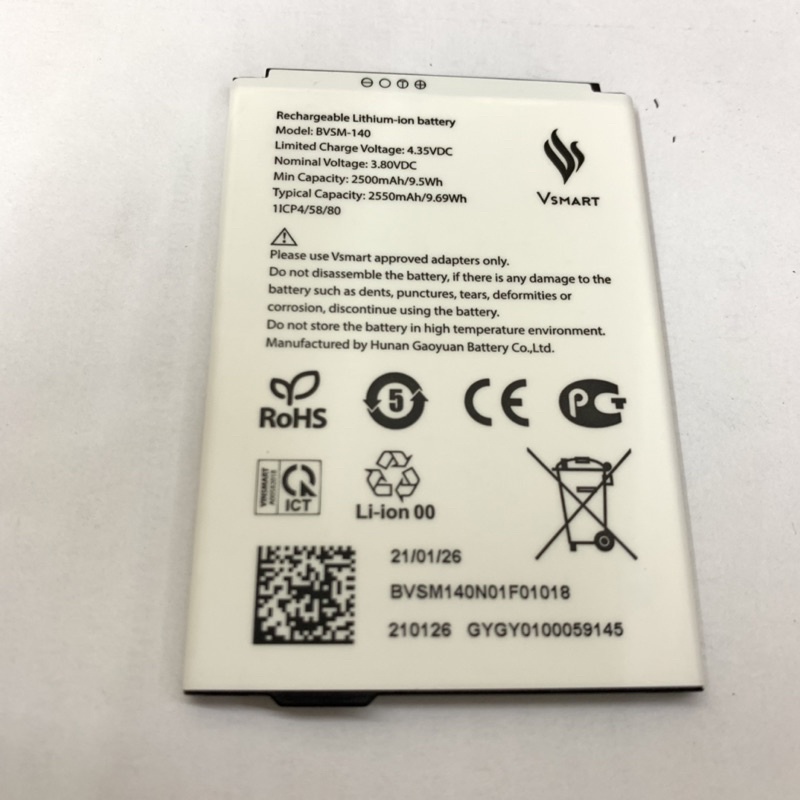 Pin Vsmart Bee lite zin new hãng .model V140
