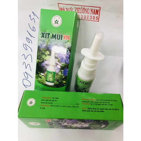 Xịt mũi Vdl-chai 15ml