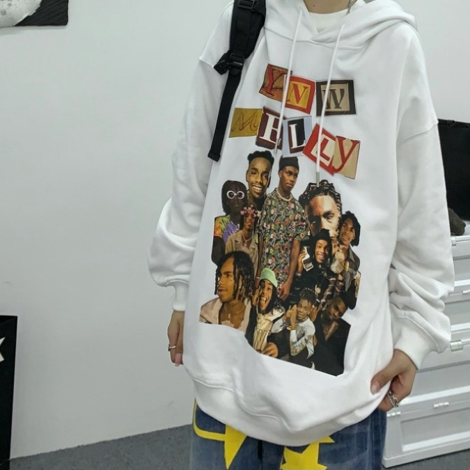 Áo Khoác Hoodie Tay Dài Dáng Rộng Có Đệm Lông Cừu Dày Phong Cách Hip Hop Thời Trang Mùa Thu Cho Nam Và Nữ 2021