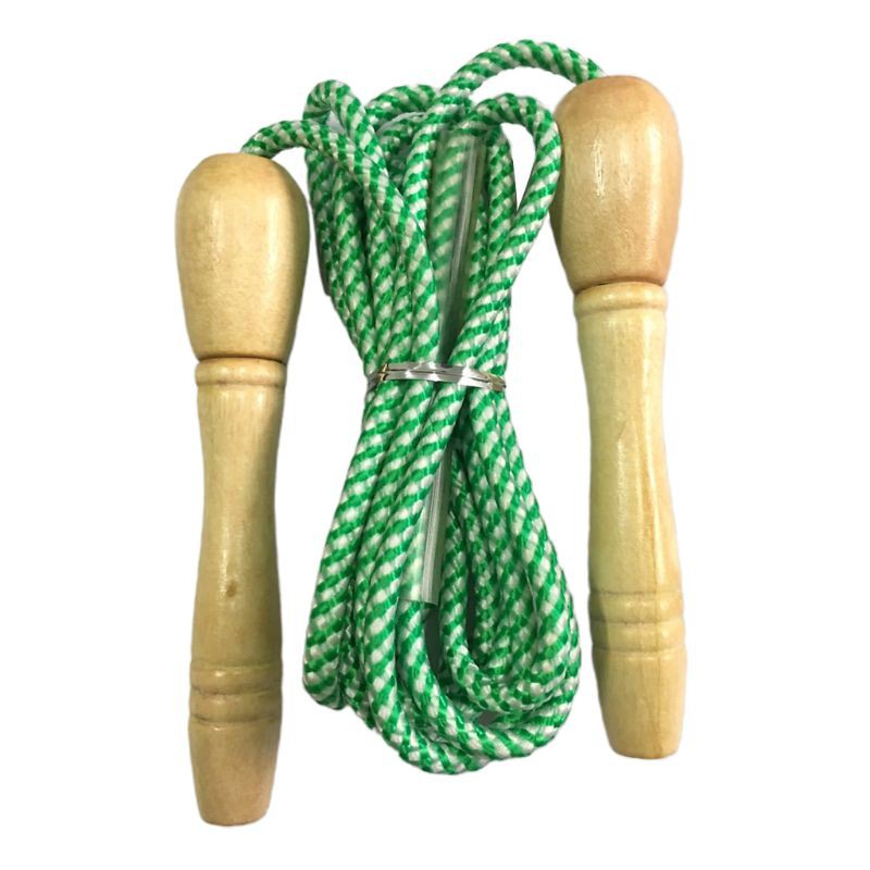 2.8m Skipping Wooden Handle Jump Rope Exercise Body Building Fitness Equipment