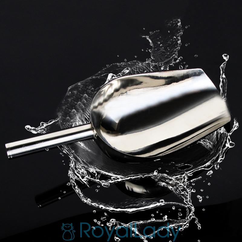 Muỗng xúc đá/ bột/ đường bằng kim loại đa năng tiện dụng kích thước 8/ 9/ 10/ 11 inch