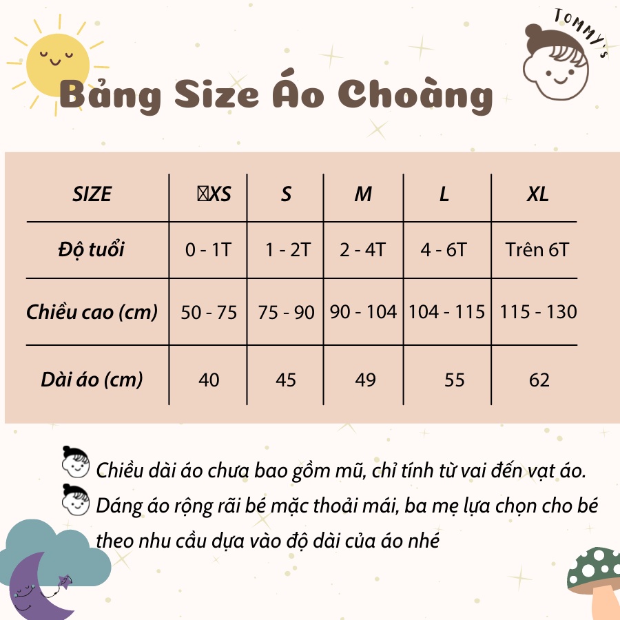 Áo choàng chống nắng cho bé - Mẫu gấu nâu