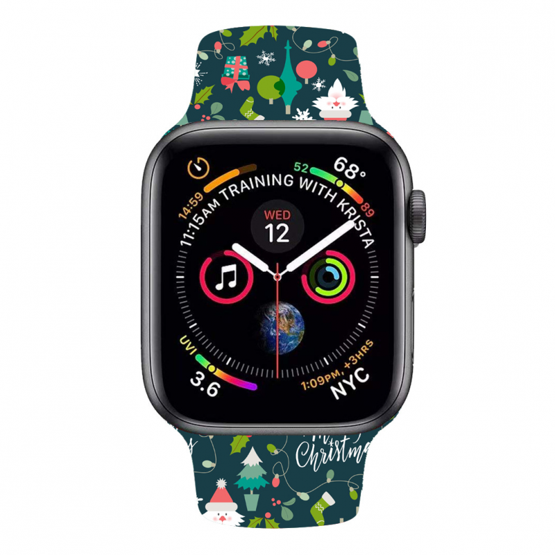 Dây Đeo Tay UTELITE Bằng Silicon Cho Đồng Hồ Thông Minh Apple Watch 44mm 40mm 38mm 42mm Series 6 5 4 3 2 1 Se