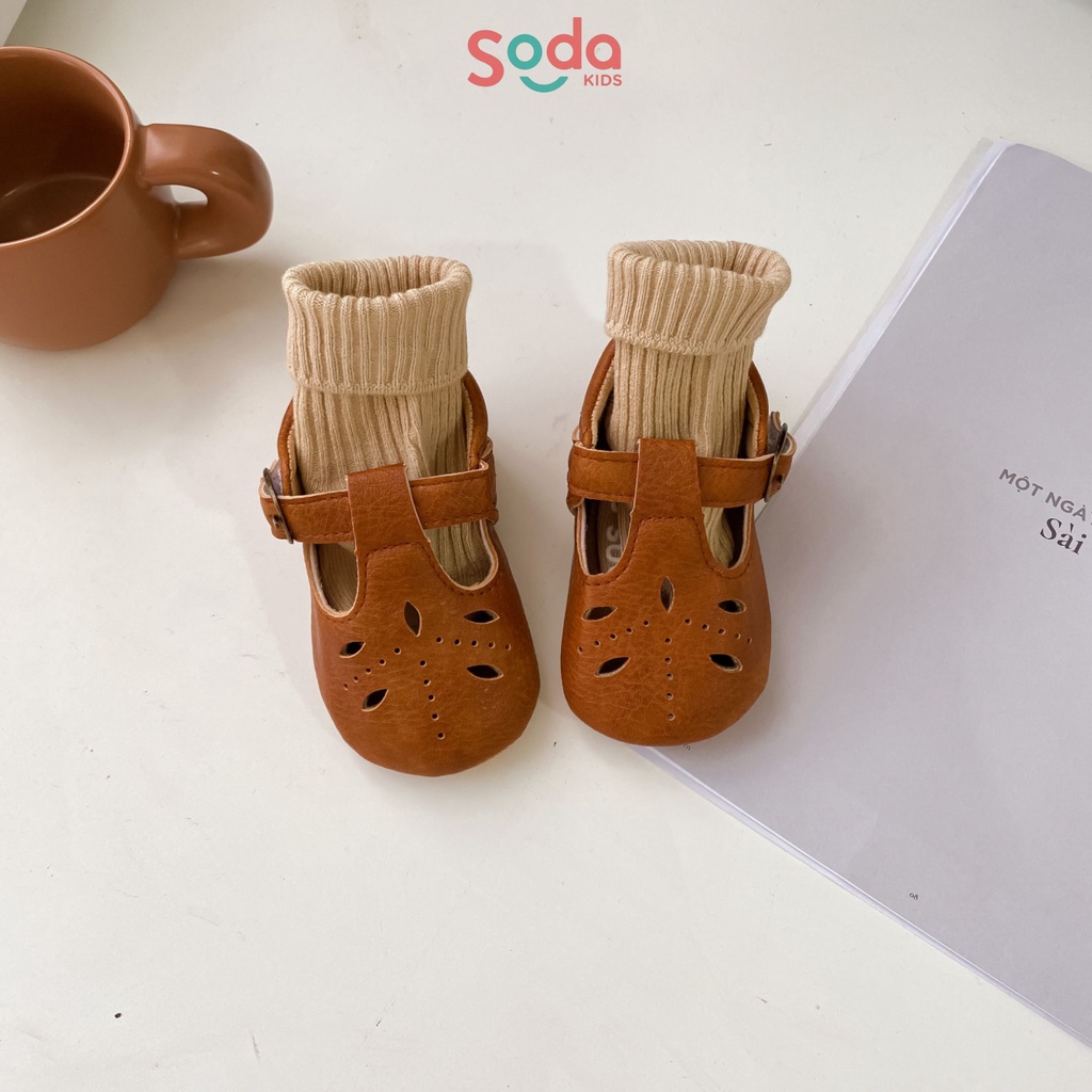 Giày cho bé SODA KIDS chất liệu da mềm, màu sắc đơn giản phong cách Hàn Quốc