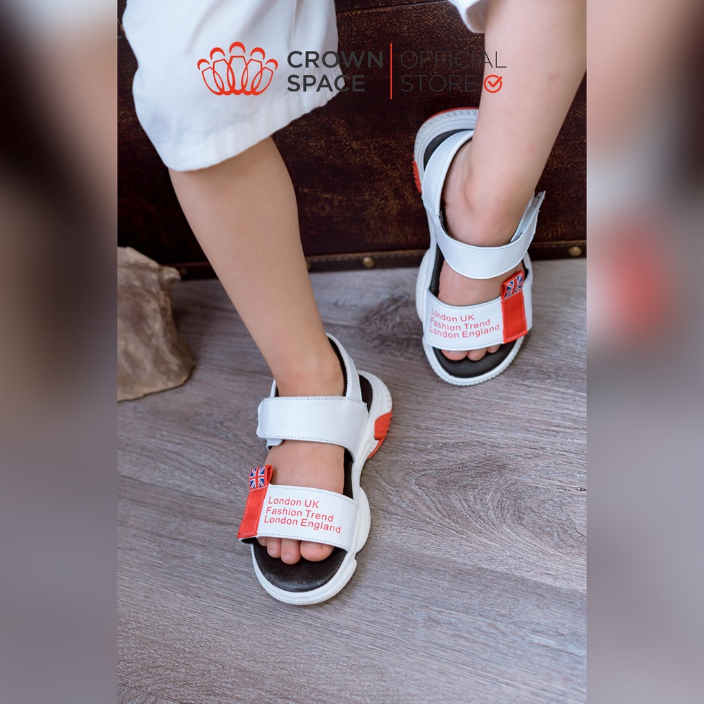 [Mã LTP50 giảm 50000 đơn 150000] Sandal Bé Trai Đi Học Crown Space Cao Cấp CRUK650 Size 28-36 cho bé 5-14 Tuổi