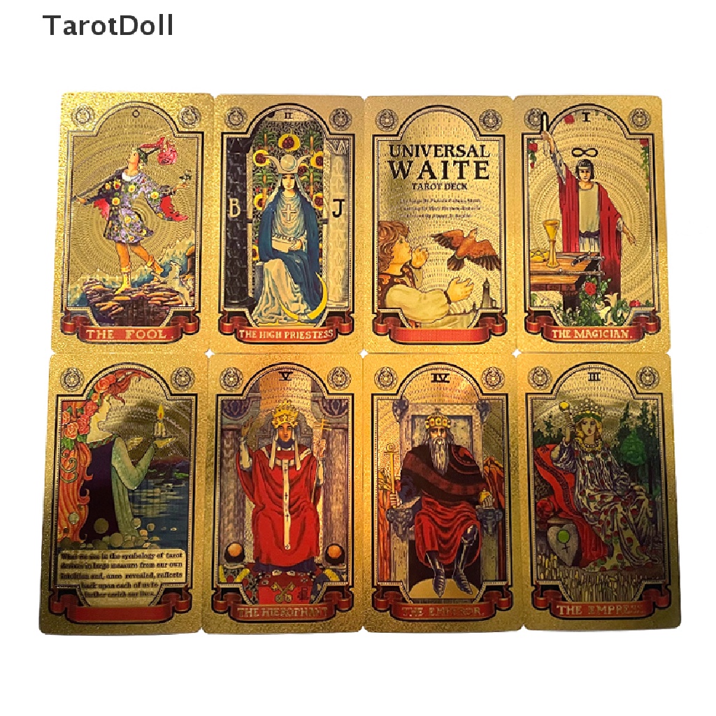 Bộ Bài Tarot Bằng PVC Mạ Vàng Sang Trọng Chống Thấm Nước