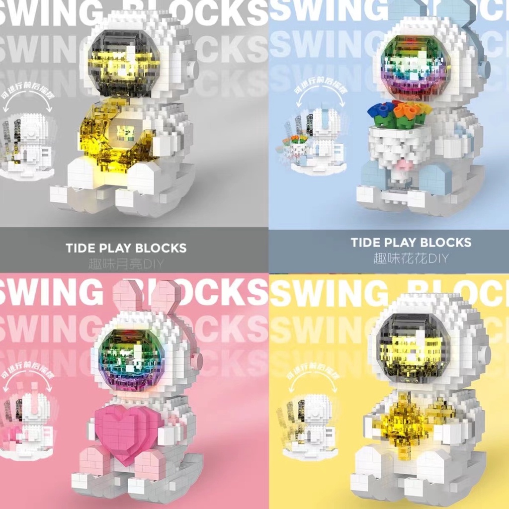 Đồ Chơi Lắp Ráp Phi Hành Gia Mini Cho Bé 3-6 Tuổi