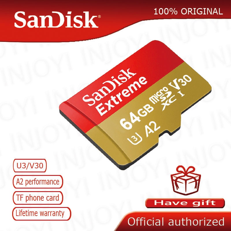 Thẻ Nhớ Sandisk Micro Sd A2 U3 V30 64gb 128gb 256gb 160 Mb / S Class10 Tf Sd