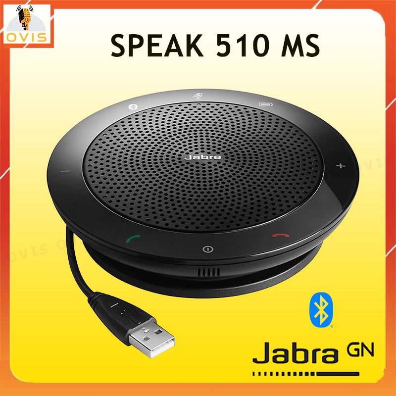 Jabra SPEAK 510 MS - Micro Họp Trực Tuyến Không Dây, Hỗ Trợ Bluetooth, Speakerphone