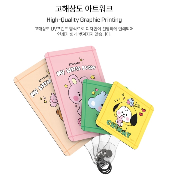 Ốp Điện Thoại In Hình bt21 Kèm Dây Đeo Cho Iphone