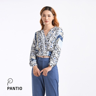 FAS52376 - Áo sơ mi cổ tim bo eo - PANTIO