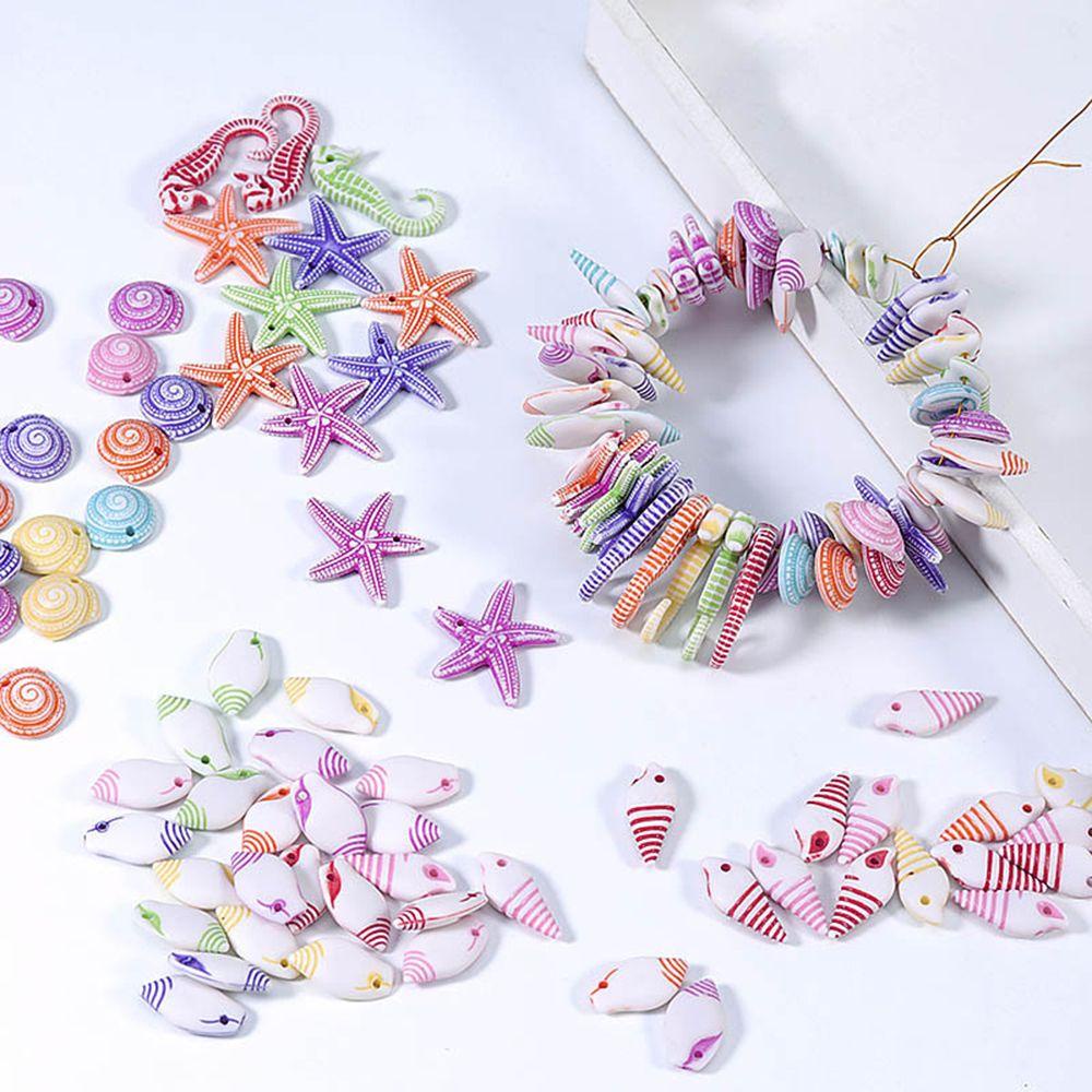 Set 100 Mặt Vòng cổ / Vòng Đeo Tay / Lắc Chân Bằng Acrylic Nhiều Màu