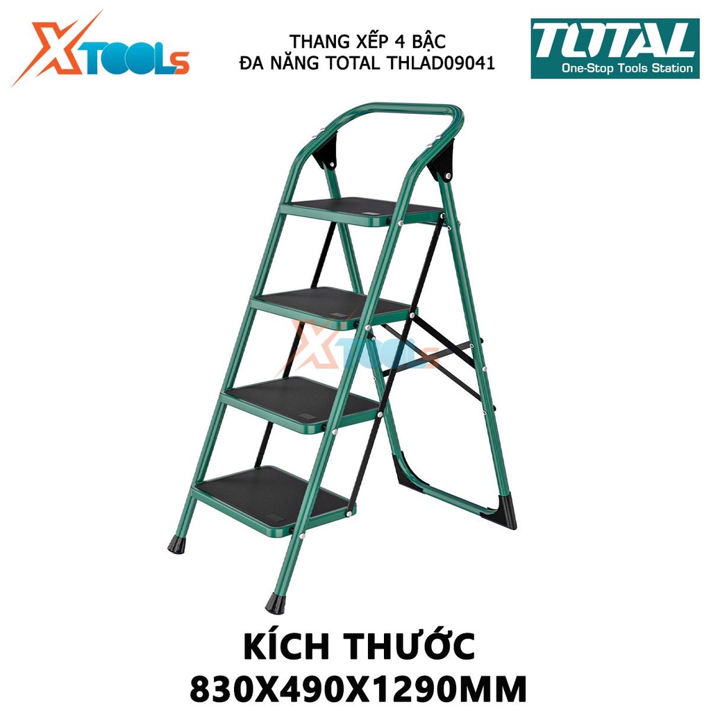 Thang xếp 4 bậc đa năng TOTAL THLAD09041 | hỗ trợ sửa chữa nhà cửa thuận tiện [CHÍNH HÃNG] [XTOOLs]