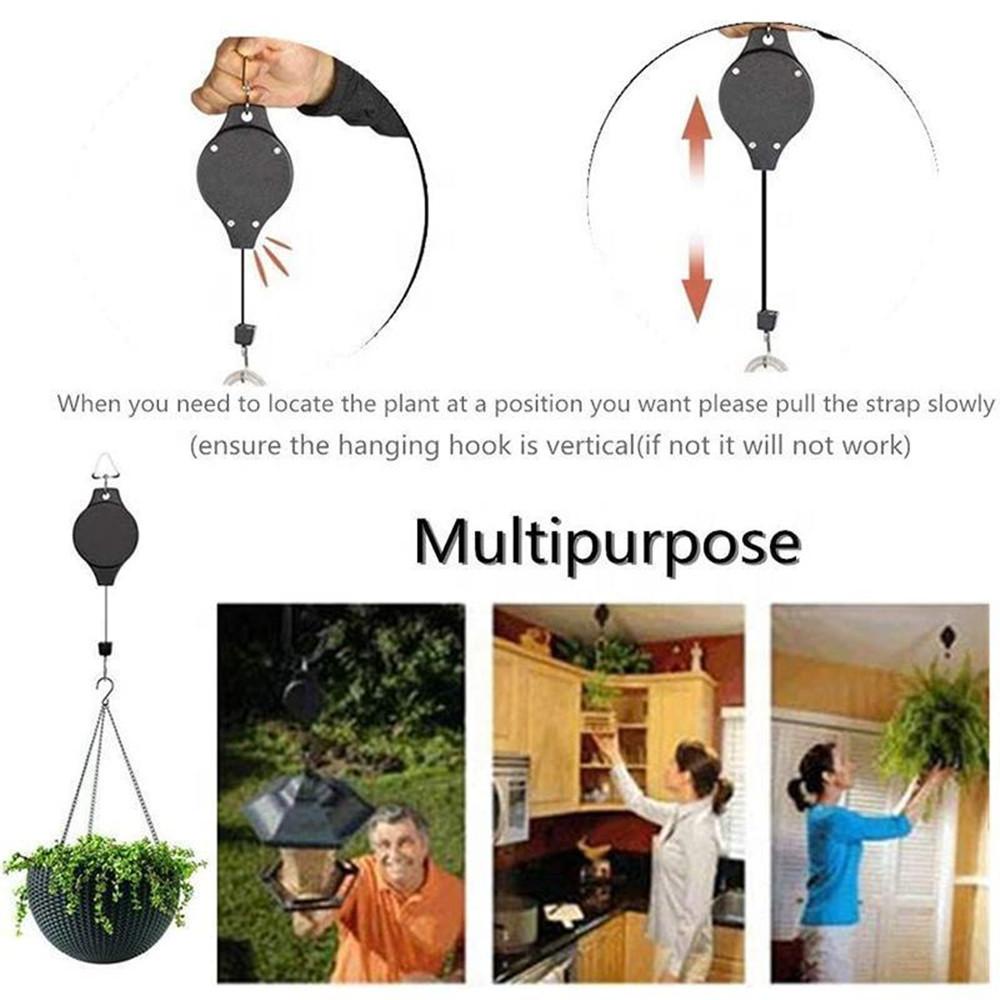 Ròng Rọc 20cm - 90cm Treo Chậu Cây Trang Trí Có Thể Thu Gọn Tiện Dụng