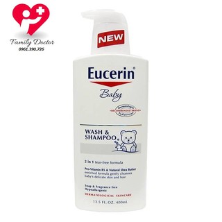 Sữa tắm gội Eucerin 2 in 1 cho bé hàng nhập khẩu chính hãng