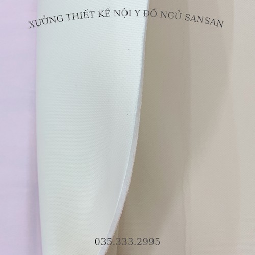 Miếng mút để tự tạo quả mút cho nội y / áo lót / quần độn mông.... - 02 - 2 mặt 1 mặt màu trắng kem và Nude