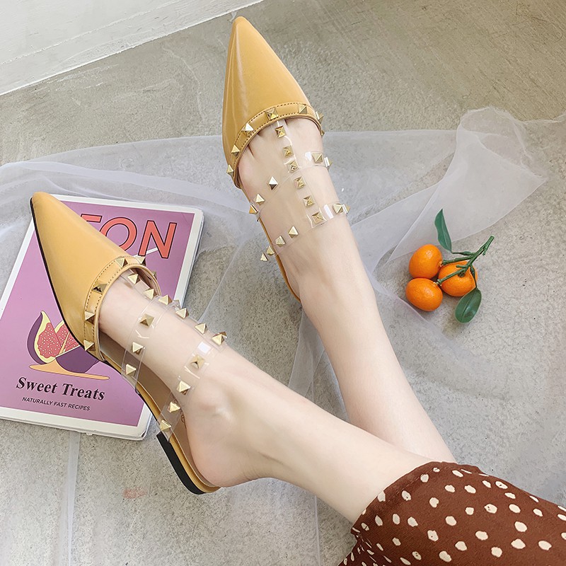 Dép mũi nhọn quai trong suốt xinh xắn cho nữ | BigBuy360 - bigbuy360.vn