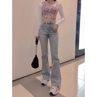 Quần jean ống loe kèm áo