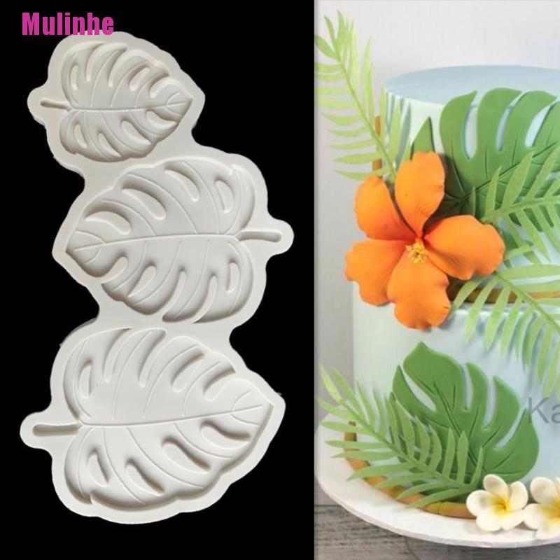 Khuôn Silicone Tạo Hình Làm Bánh Kẹo Hình Lá Cây