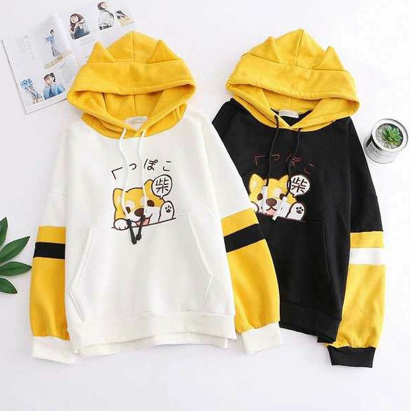 ÁO HOODIE in chú chó SHIBA