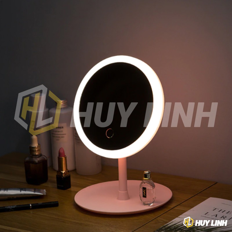 Gương trang điểm đèn led 3 chế độ sáng tắt mở cảm ứng - Sử dụng điện sạc Led Makeup Light Mirror 3 Mode HL236