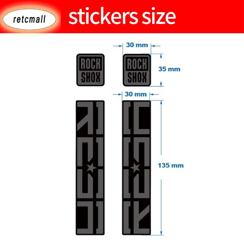 （retcmall）2020 Rockshox Reba Hình dán ngã ba núi Phụ kiện xe đạp Decal phuộc trước xe đạp Mtb