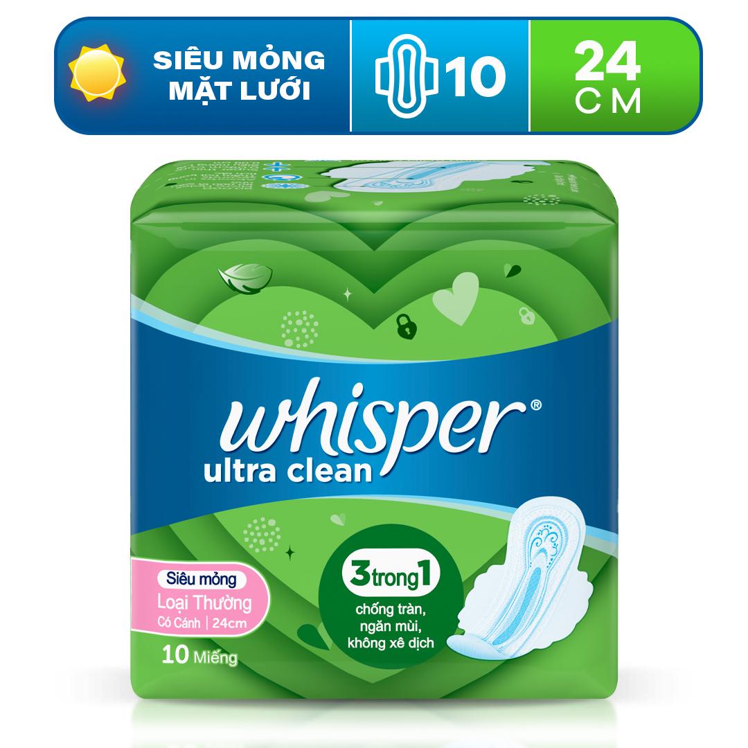 Băng vệ sinh Whisper Utra CLean 24cm ban ngày