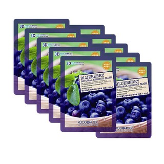 Combo 10 Mặt Nạ 3D Việt Quất Hàn Quốc Blueberry Natural Essence Mask Foodaholic
